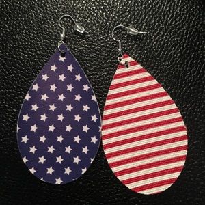 Faux leather earrings